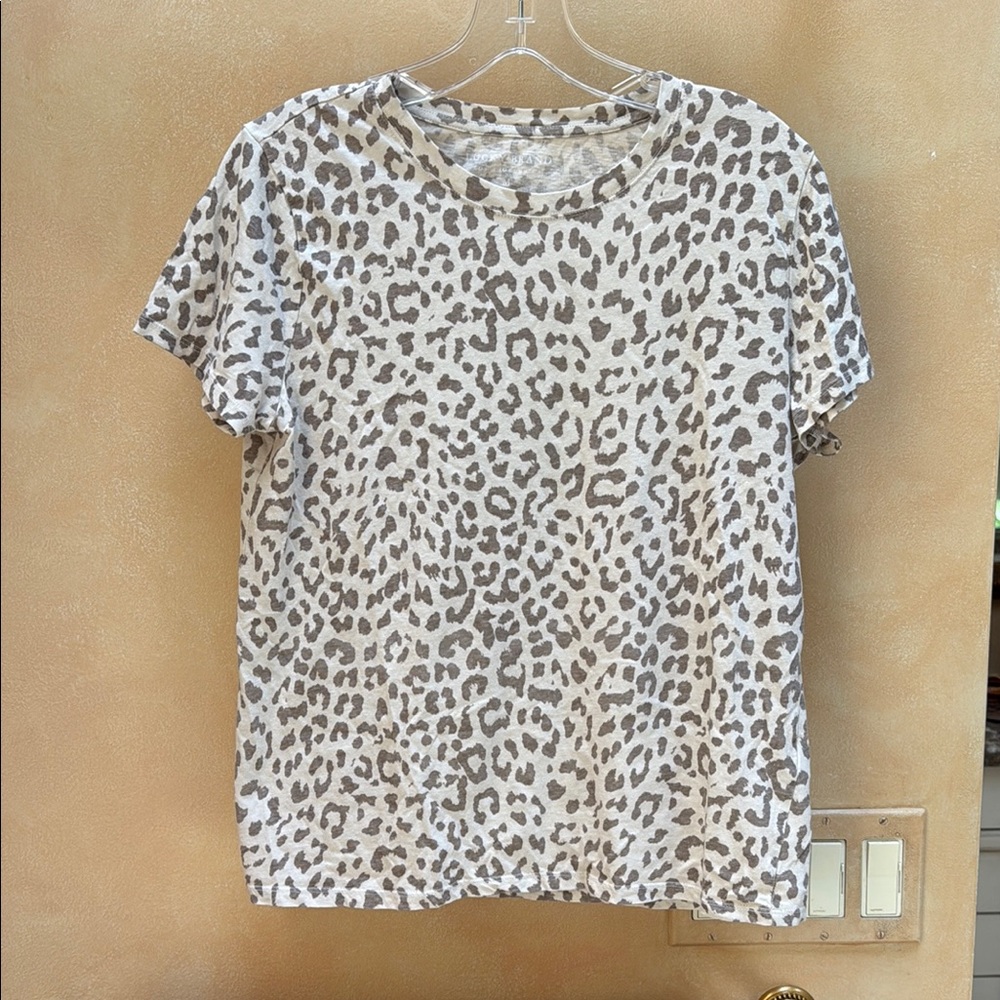 Lucky Brand Leopard Print Short Sleeve Tee